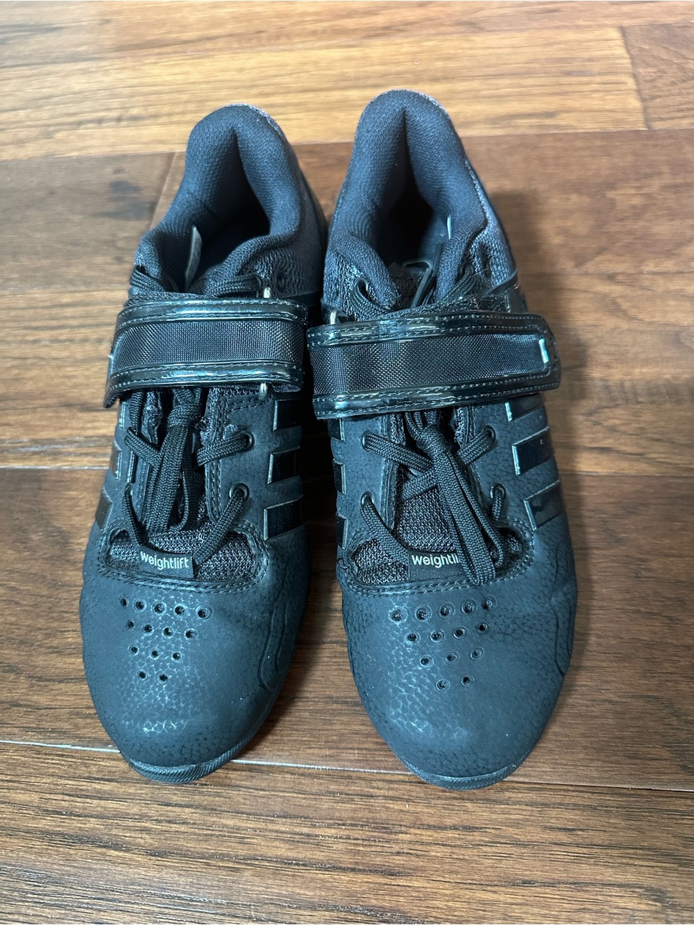 Adidas Adipower Discontinued Rare Black Weightlifting Powerlifting Shoes 6.5M/8W